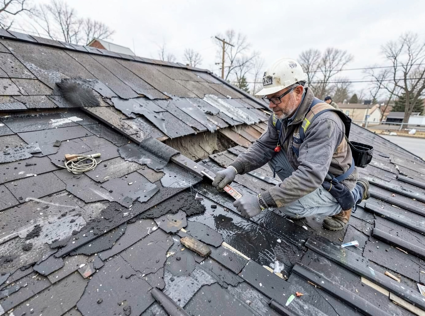Hail Damage Roof Repair in Utica