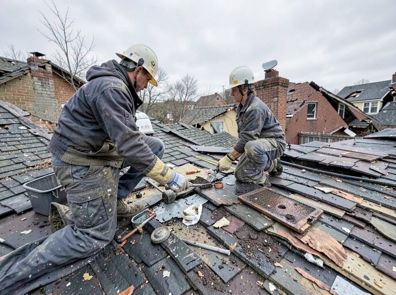 Storm Damage Roof Repair in Utica